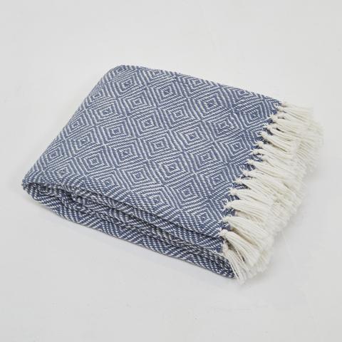 Navy Provence Blanket