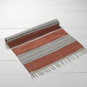 Striped Rug in Rust