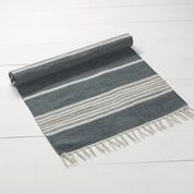 Blue Grey Stripe Rug