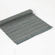 Polypropylene Striped Rug in Aqua