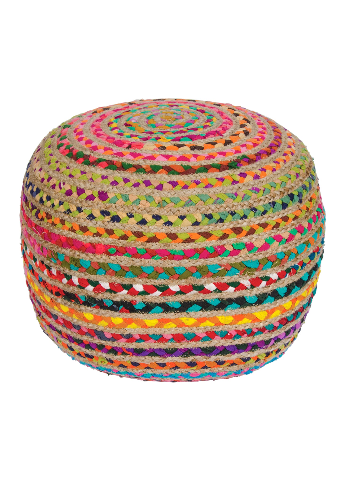 Multi Coloured Pouffe