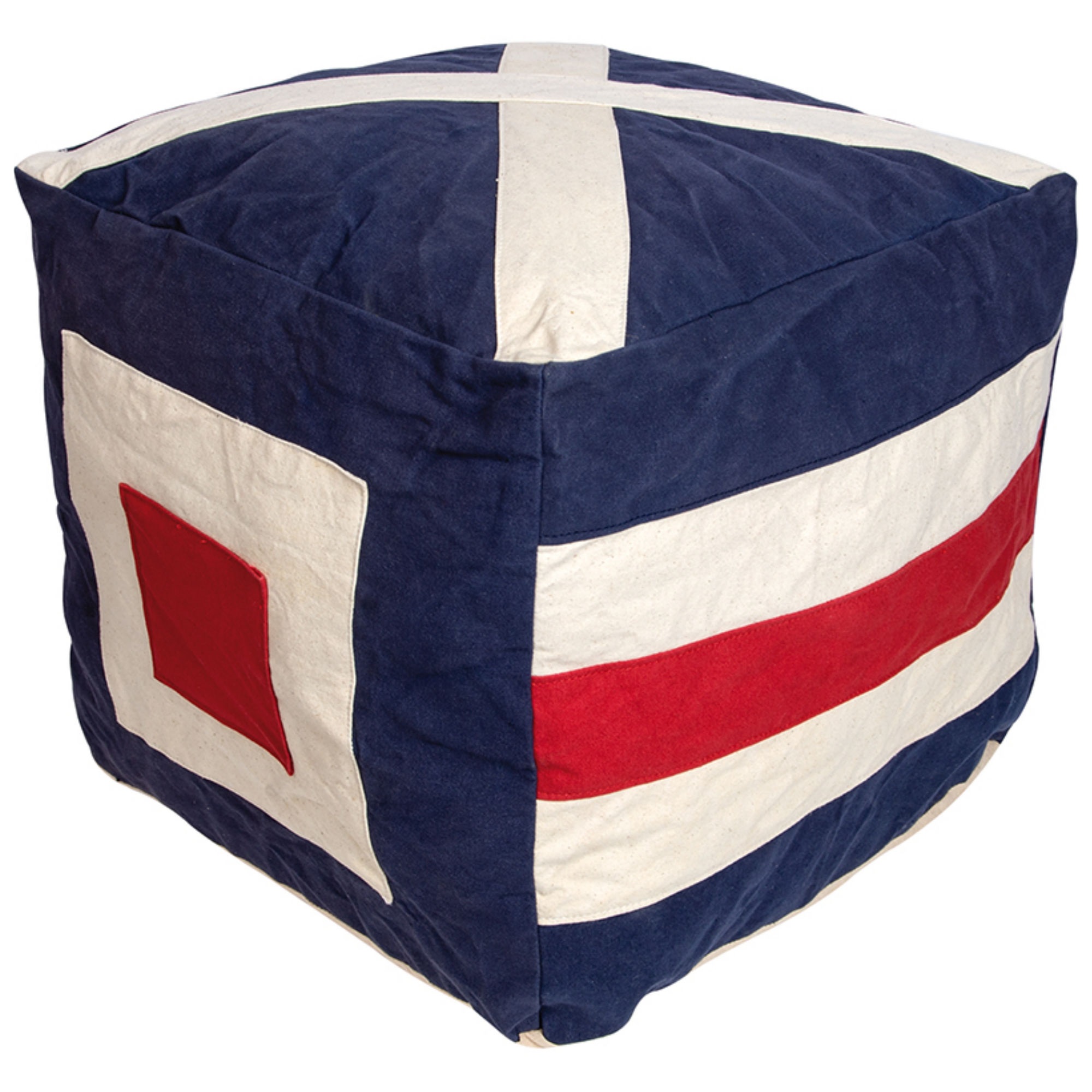 NEW! Nautical Flag Pouffe